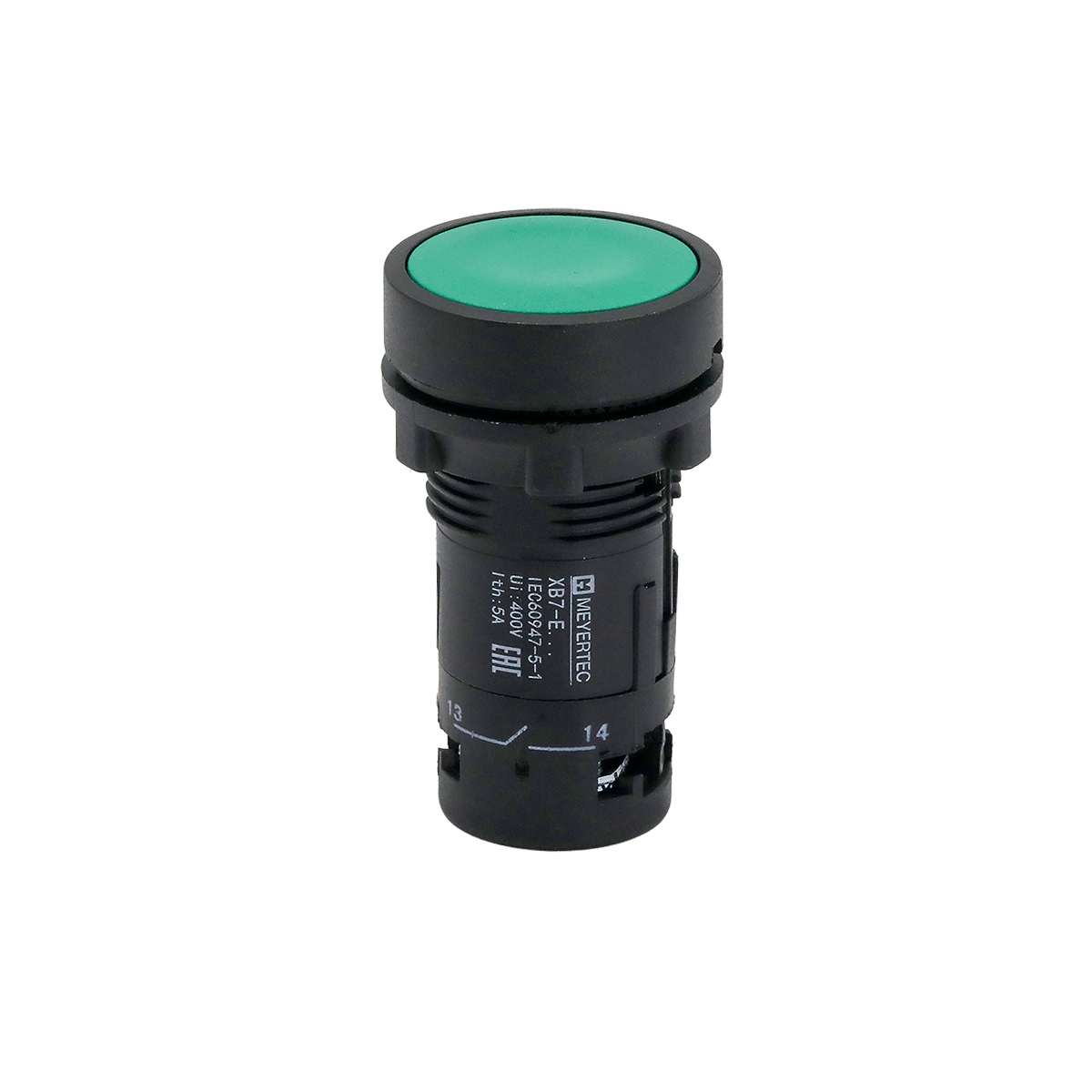 MTB7-EA31. Кнопка плоская зеленая, 1NO, IP54, пластик
