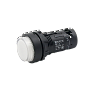MTB7-EW31611. Кнопка белая выступающая с подсветкой, 1NO, 24V AC/DC, IP54, пластик
