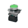 MTB4-BA31. Кнопка плоская зеленая, 1NO, IP65, металл