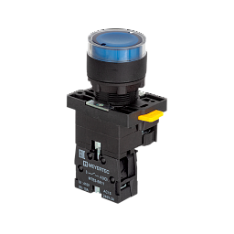 MTB2-EW36613. Кнопка синяя с подсветкой, 1NO, 220V AC/DC, IP54, пластик