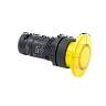 MTB7-EW45616. Кнопка грибовидная желтая с подсветкой, Ø40  мм, 1NO, 220 AC, IP54, пластик