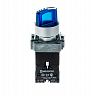 MTB2-BK2661. Переключатель с подсветкой, с фиксацией, 24V AC/DC, синий, 2 положения, 1NO