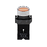 MTB2-BWF3571. Кнопка плоская желтая с подсветкой, 24V AC/DC, 1NO, IP67, металл