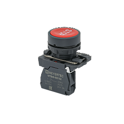 MTB5-AA41622. Кнопка плоская красная, маркировка "STOP", 1NС, IP65, пластик