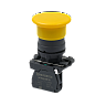 MTB5-AC51. Кнопка грибовидная желтая, 40 мм, пружиный возврат, 1NO, IP65, пластик