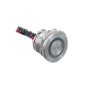 MT-PS22P0132GR. Пьезокнопка, Ø22 мм, подсветка кольцом (зеленая/красная), 5-проводная (общий анод), NC, возврат, 24В AC/DC, IP68