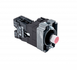 MTB2-BW634. Основание с подсветкой 1NC красный 220V, металл