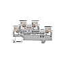 MTP-D1.5. Клемма push-in двухуровневая, 1.5 мм², серая