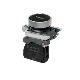 MTB4-BA21551. Кнопка плоская черная, маркировка "стрелка вверх", 1NO, IP65, металл