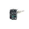 MTB5-AG33. Переключатель с ключом на 3 положения с фиксацией, 1 выемка в центре, 2NO, IP65 пластик