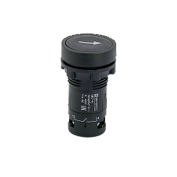 MTB7-EA21561. Кнопка плоская черная, маркировка "стрелка вверх", 1NO, IP54, пластик