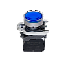 MTB4-BW36713. Кнопка синяя с подсветкой, 1NO, 220V AC/DC, IP65, металл