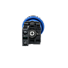 MTB5-AC61. Кнопка грибовидная синяя, 40 мм, пружиный возврат, 1NO, IP65, пластик