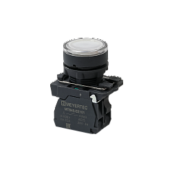 MTB5-AW31711. Кнопка белая с подсветкой, 1NO, 24V AC/DC, IP65, пластик