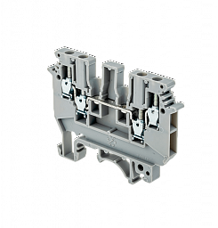 MTU-FO2.5. Клемма винтовая четырехпроводная,  2.5 мм², серая