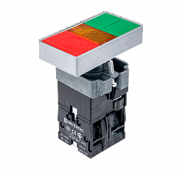 MTB2-BW8363. Кнопка двойная с подсветкой 220V