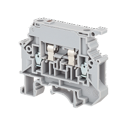 MTU-4F24. Клемма винтовая с держателем предохранителя, 4 мм², с индикацией 24В, серая