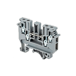 MTU-FO4. Клемма винтовая четырехпроводная,  4 мм², серая