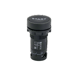MTB7-EA21861. Кнопка плоская черная, маркировка "START", 1NO, IP54, пластик