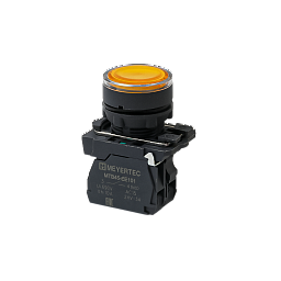 MTB5-AW35711. Кнопка желтая с подсветкой, 1NO, 24V AC/DC, IP65, пластик