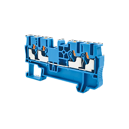MTP-FO2.5BL. Клемма push-in четырехпроводная, 2.5 мм², синяя