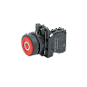 MTB5-AA41582. Кнопка плоская красная, маркировка "O", 1NС, IP65, пластик
