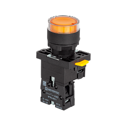 MTB2-EW35611. Кнопка желтая с подсветкой, 1NO, 24V AC/DC, IP54, пластик