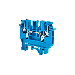 MTU-FO2.5BL. Клемма винтовая четырехпроводная, 2.5 мм², синяя