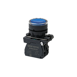 MTB5-AW36711. Кнопка синяя с подсветкой, 1NO, 24V AC/DC, IP65, пластик