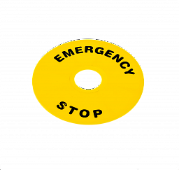 КОМПЛЕКТ ТАБЛИЧЕК MTB2-F12 (2 ШТ.). Табличка "Emergency Stop" 90мм (уп. 2 шт.)