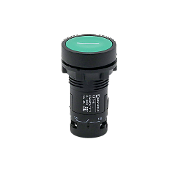 MTB7-EA31521. Кнопка плоская зеленая, маркировка "I", 1NO, IP54, пластик