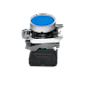 MTB4-BA61. Кнопка плоская синяя, 1NO, IP65, металл