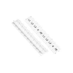 MTU-4ML. Маркировка клеммного ряда, ширина 6 мм (символы L1, L2, L3, N, PE) (уп. 100 шт.)