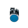 MTB2-BAZ116. Кнопка плоская синяя, 1NO, металл