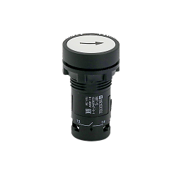 MTB7-EA12561. Кнопка плоская белая, маркировка "стрелка вверх", 1NO, IP54, пластик