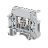 MTU-4F24. Клемма винтовая с держателем предохранителя, 4 мм², с индикацией 24В, серая