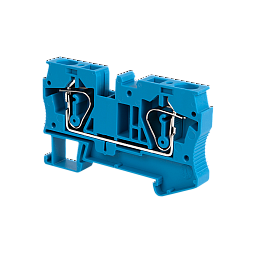 MTS-6BL. Клемма пружинная проходная, 6 мм², синяя