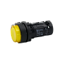 MTB7-EW35616. Кнопка желтая выступающая с подсветкой, 1NO, 220V AC, IP54, пластик