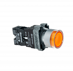 MTB2-BW3561. Кнопка с подсветкой желтая 24V 1NO