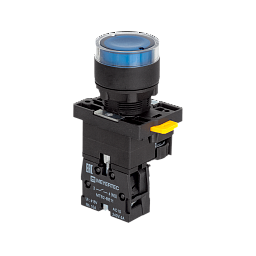 MTB2-EW36611. Кнопка синяя с подсветкой, 1NO, 24V AC/DC, IP54, пластик