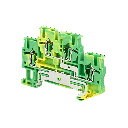 MTS-D2.5PE. Клемма пружинная двухуровневая "Земля", 2.5 мм²