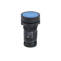 MTB7-EA61. Кнопка плоская синяя, 1NO, IP54, пластик