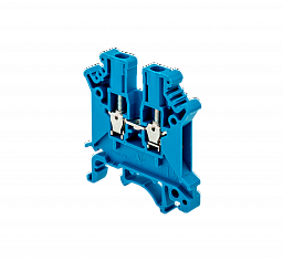 MTU-2.5BL. Клемма винтовая проходная, 2.5 мм², синяя