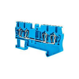 MTS-FO2.5BL. Клемма пружинная четырехпроводная, 2.5 мм², синяя