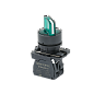 MTB5-AK33711. Переключатель  на 3 положения с фиксацией и подсветкой, зеленый, 1NO, 24V AC/DC, IP65, пластик