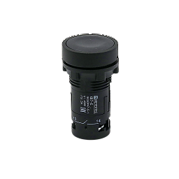 MTB7-EH25. Кнопка плоская черная с фиксацией, 1NO+1NC, IP54, пластик