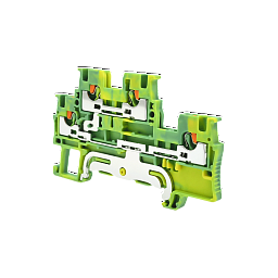 MTP-D1.5PE. Клемма push-in двухуровневая "Земля", 1.5 мм²