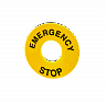 КОМПЛЕКТ ТАБЛИЧЕК MTB2-F07 (2 ШТ.). Табличка "Emergency Stop", размер 60 мм (2 шт. в комплекте)