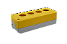 MTB2-F89-Y. Корпус кнопочного поста, 4 места, желтый, IP67