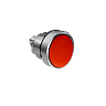 MTB4-BA4C. Головка кнопки, плоская, красная, IP65, металл